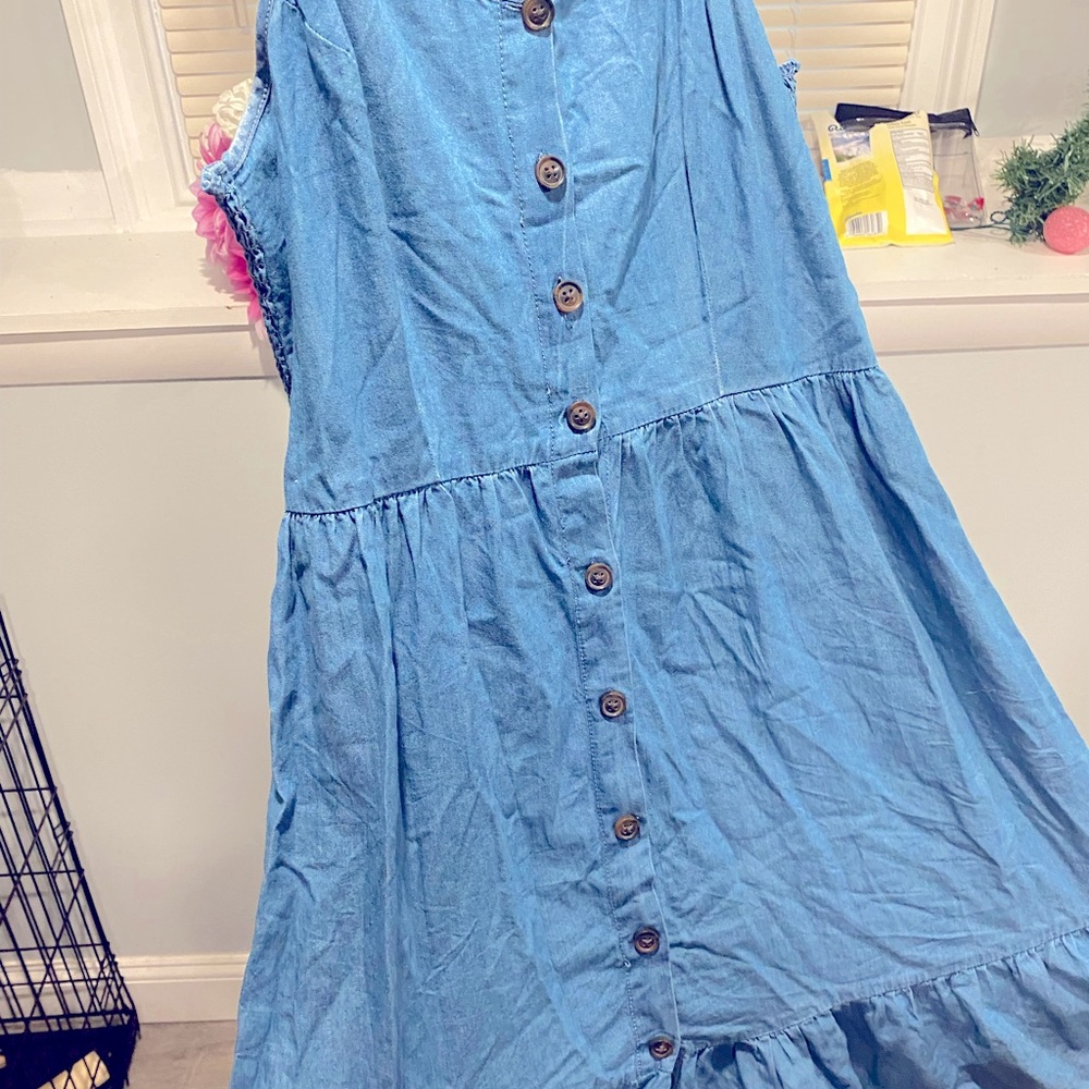 Denim style stretchy dress size medium